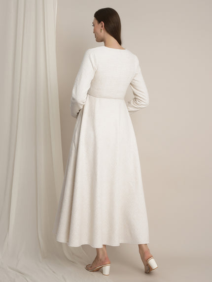 Maternity Winter Lurex Tweed Maxi Dress with Jacket