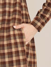 Maternity Winter Woolen Maxi Shirt Dress