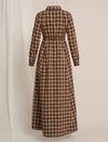 Maternity Winter Woolen Maxi Shirt Dress