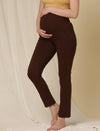 Maternity French Terry Ankle Pants- Brown