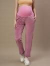 Winter Maternity Set with Jacket and Pyjama- Mulberry