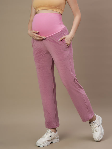 Maternity Athletic Shorts Set- Mulberry