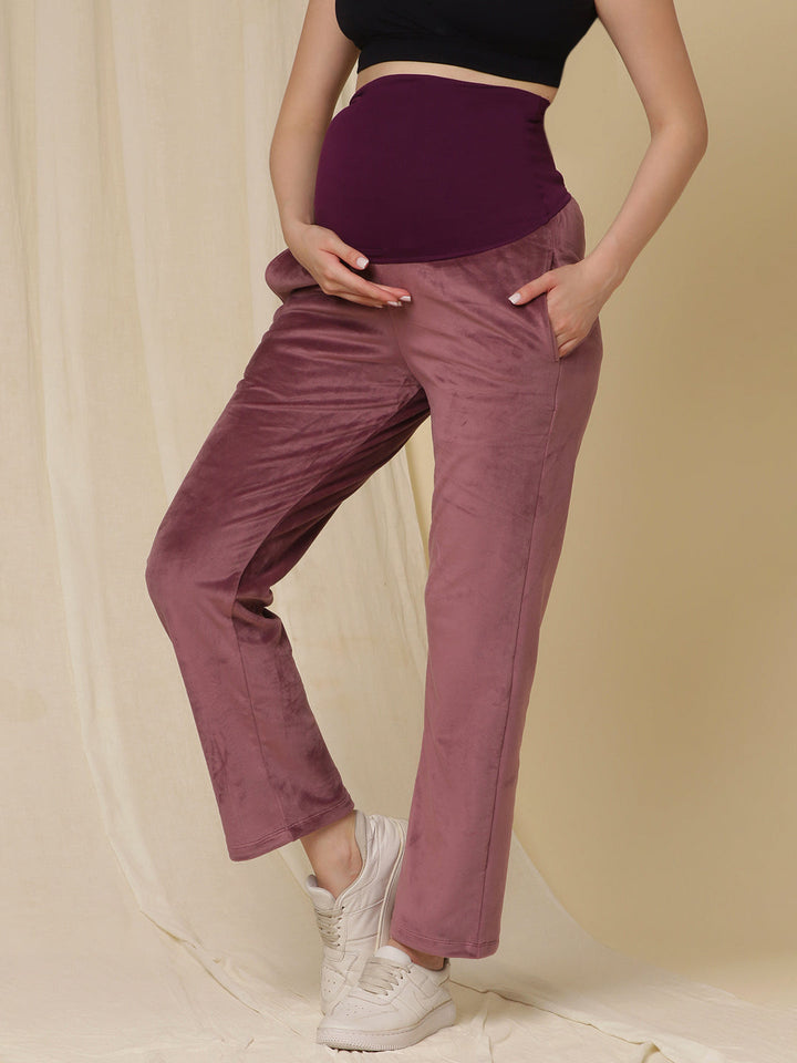 2pc. Maternity Winter Set- Velvet