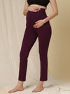 Maternity French Terry Ankle Pants- Purple