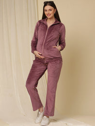 2pc. Maternity Winter Set- Velvet