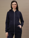Winter Fleece Maternity Hoodie Set- Navy Blue