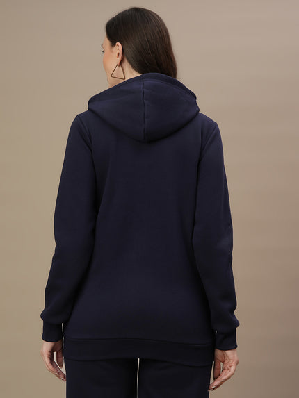 Winter Fleece Maternity Hoodie Set- Navy Blue