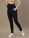 Winter Fleece Maternity Hoodie Set- Navy Blue