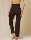 Maternity Wide-Leg Pants (French Terry Lined) - Brown