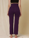 Maternity Wide-Leg Pants (French Terry Lined) - Purple