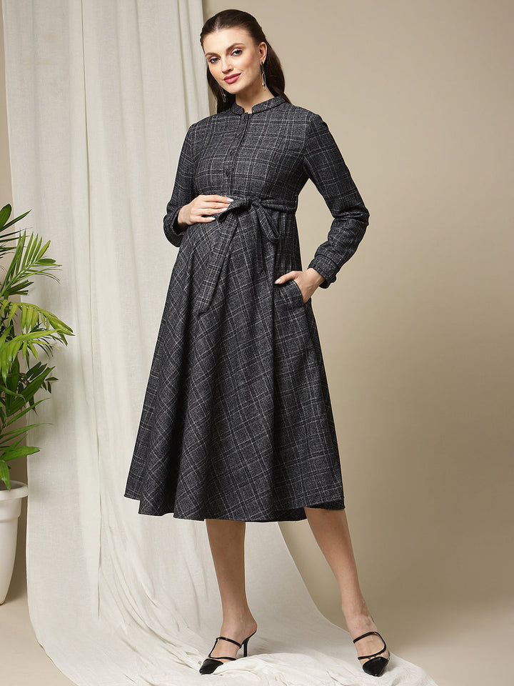 Maternity Winter Woolen Dress