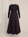Maternity Woolen Maxi Dress & Vest Coat Set