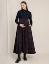 Maternity Woolen Maxi Dress & Vest Coat Set