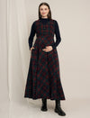 Maternity Woolen Maxi Dress & Vest Coat Set