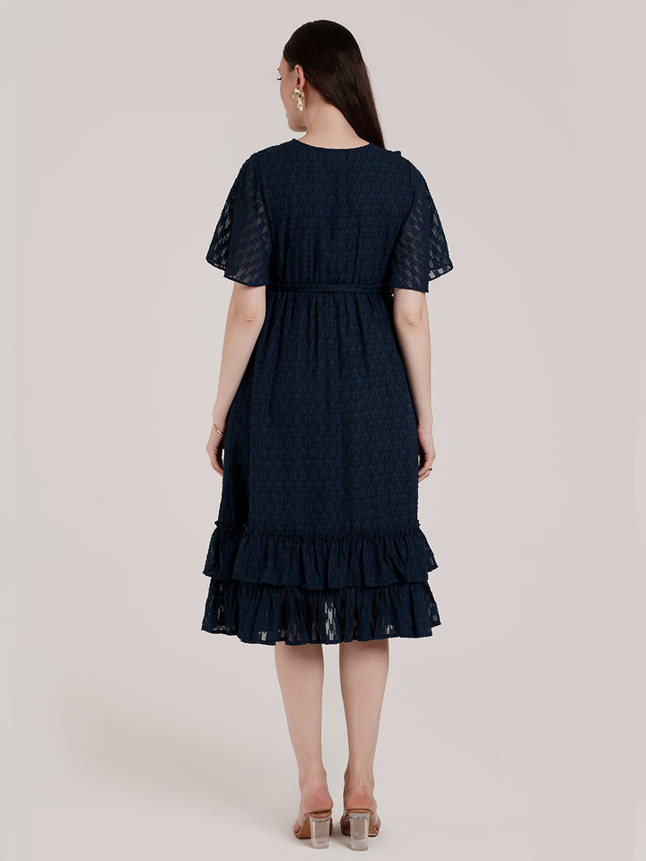 Maternity Wrap Midi Dress