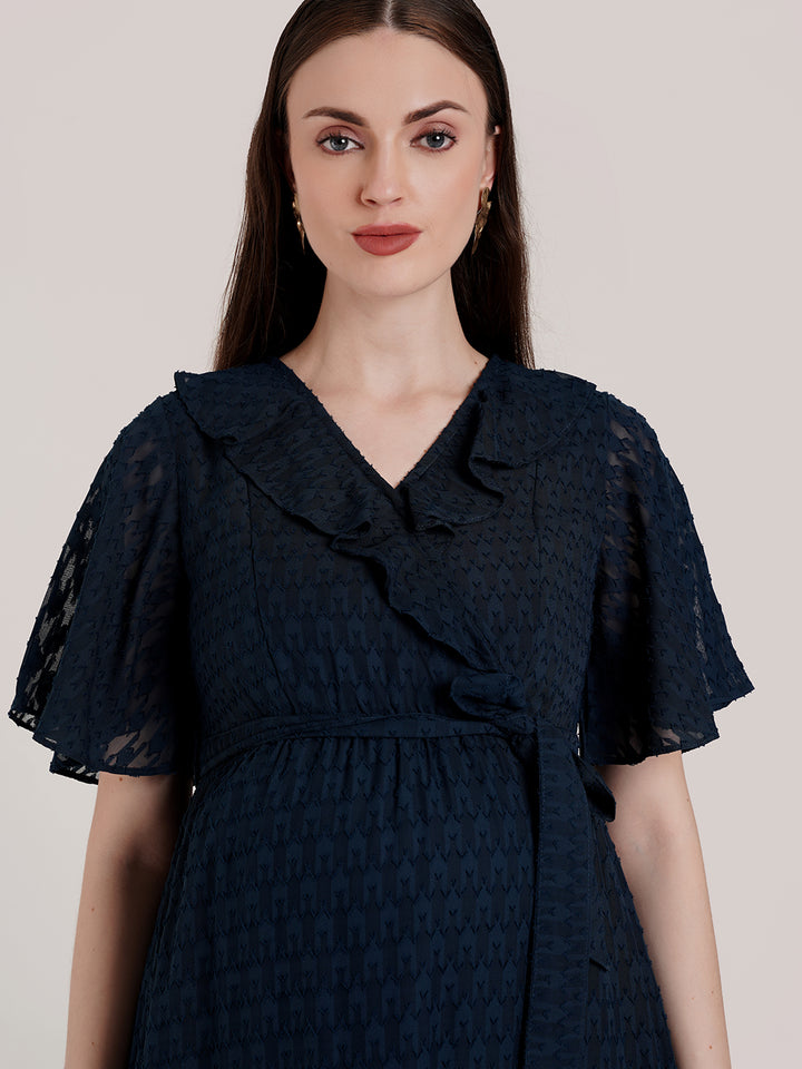 Maternity Wrap Midi Dress