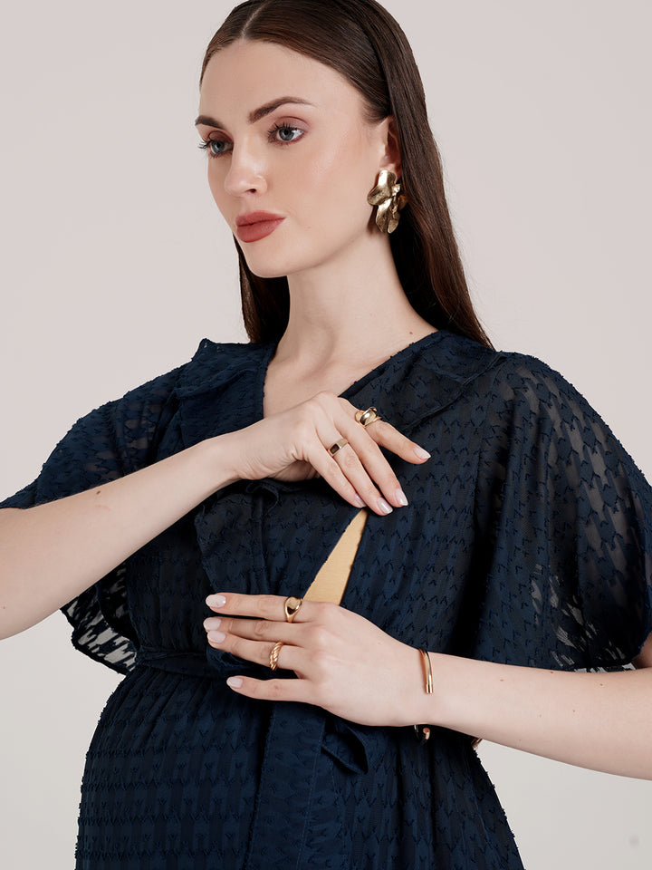 Maternity Wrap Midi Dress