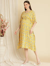 Pregnancy Yellow Kaftan Dress