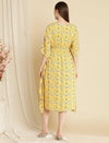 Pregnancy Yellow Kaftan Dress
