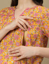 Maternity Yellow Short Kurti Tunic Top