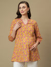 Maternity Yellow Short Kurti Tunic Top