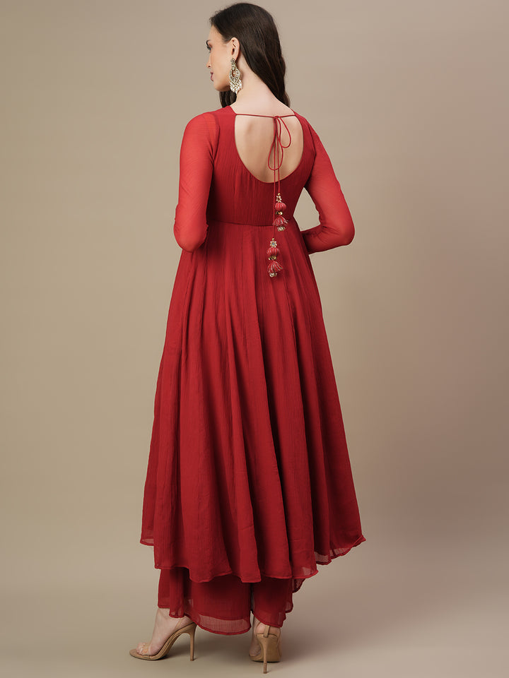 3pc. Maternity Anarkali Kurta with Palazzo Set