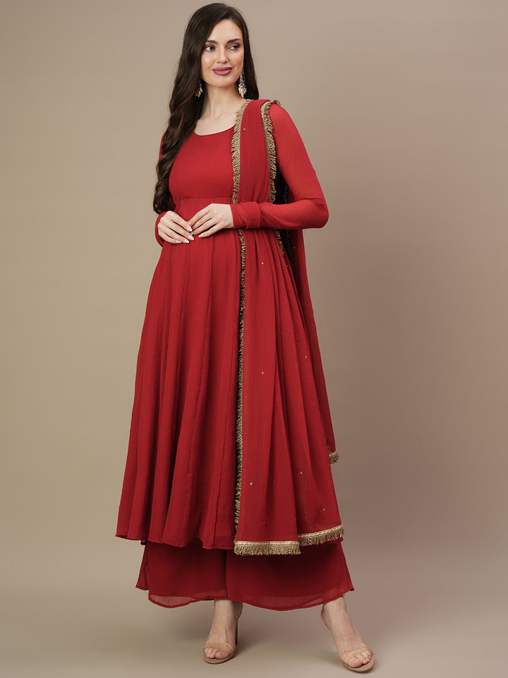 3pc. Maternity Anarkali Kurta with Palazzo Set