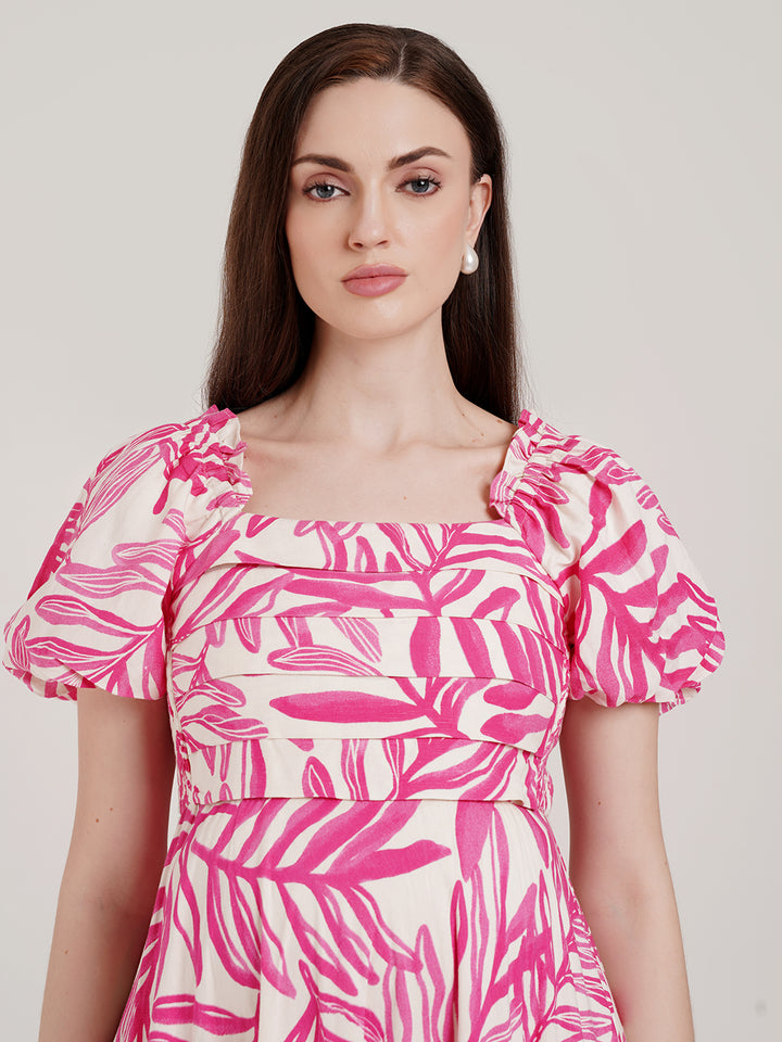 Midi Pink Maternity Dress