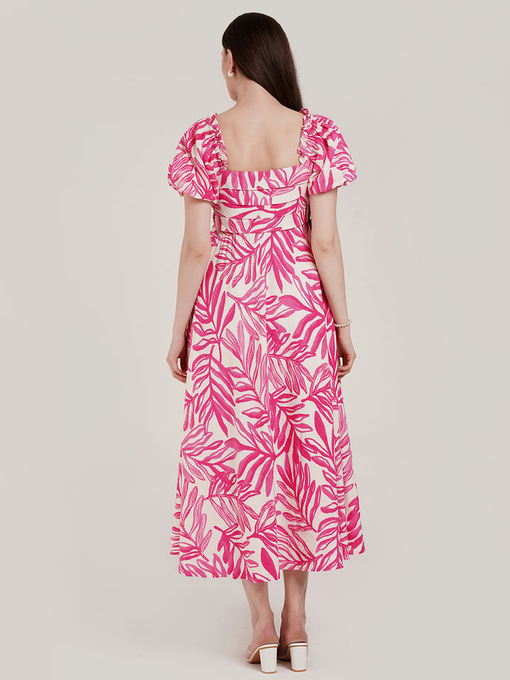 Midi Pink Maternity Dress