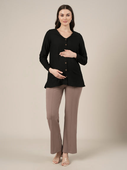 Mousse Maternity Pintuck Bootcut Pants