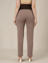 Maternity Pintuck Tapered Fit Pants-Mousse