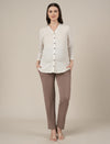Maternity Pintuck Tapered Fit Pants-Mousse
