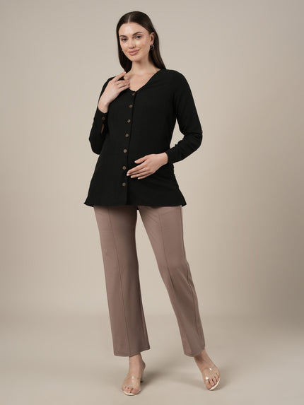 Mousse Maternity Stretchy Wide Leg Pants