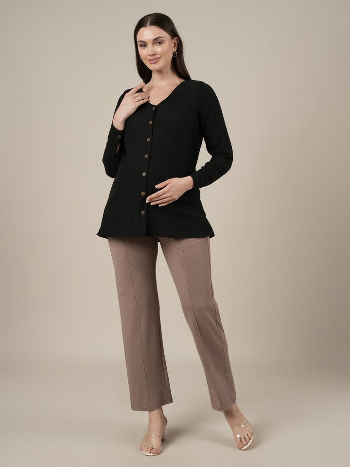 Mousse Maternity Stretchy Wide Leg Pants