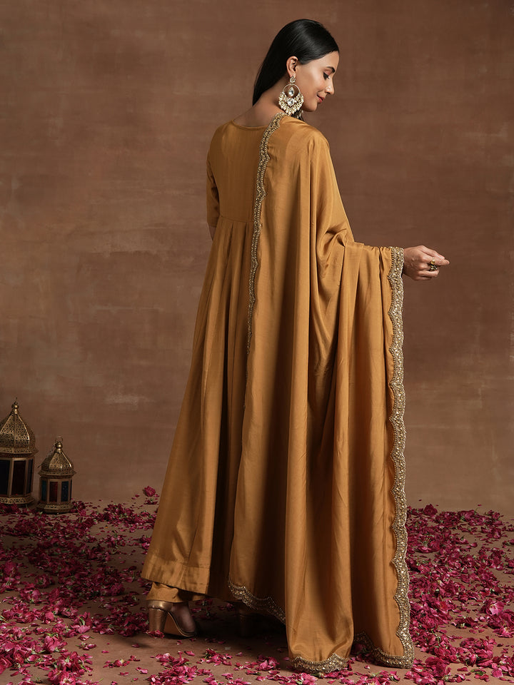 Mustard Maternity Kurta Set with Embellished Dupatta