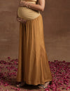 Mustard Maternity Kurta Set with Embellished Dupatta