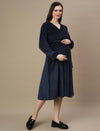 Maternity Corduroy Midi Dress