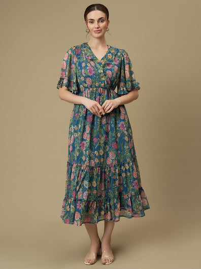 Nursing & Feeding Floral Tiered Dress