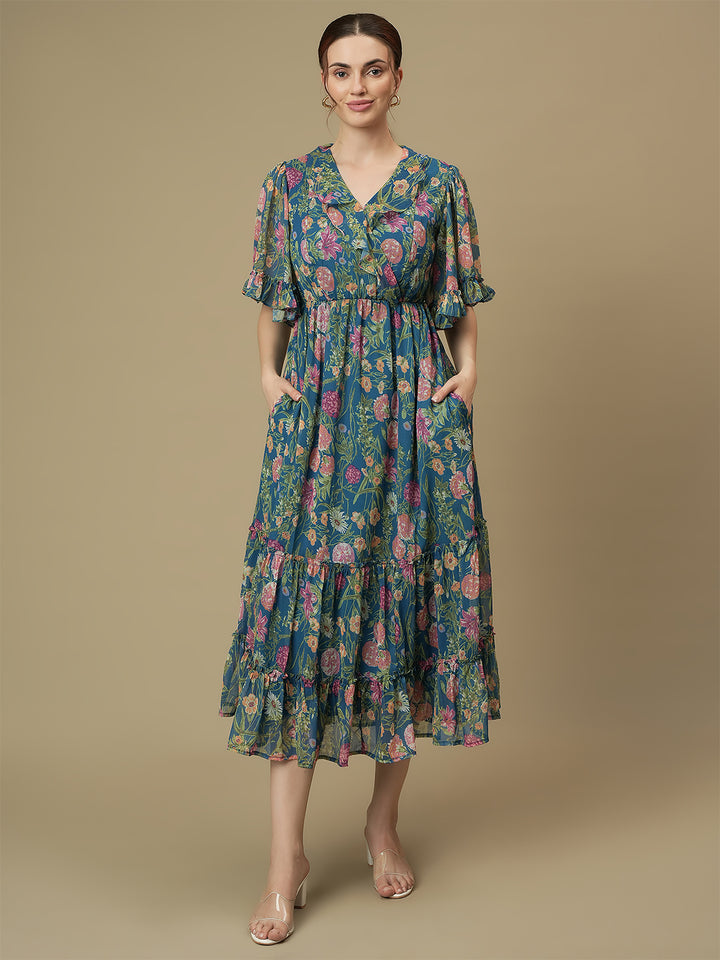 Nursing & Feeding Floral Tiered Dress