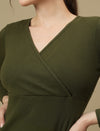 Nursing & Feeding Green Bodycon Dress