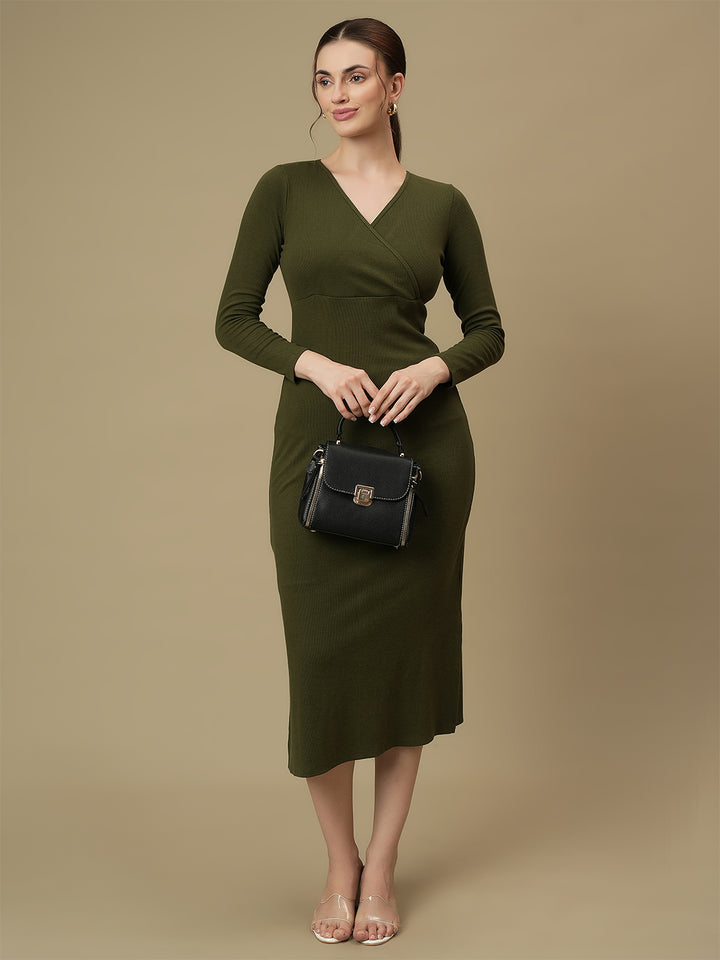 Nursing & Feeding Green Bodycon Dress
