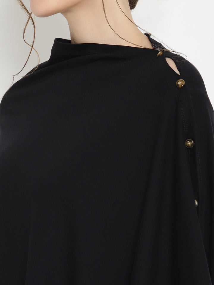 6-in-1 Nursing Cover- Black/Blue