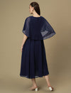 Nursing & Feeding Navy Blue Flare Midi Dress