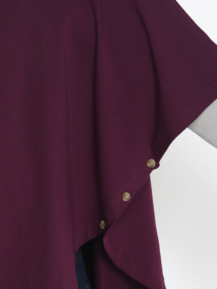 Maternity/Feeding Cover Poncho- Purple