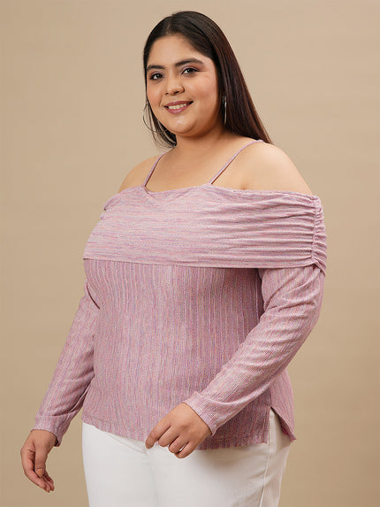 Off-The-Shoulder Plus Size Blouse