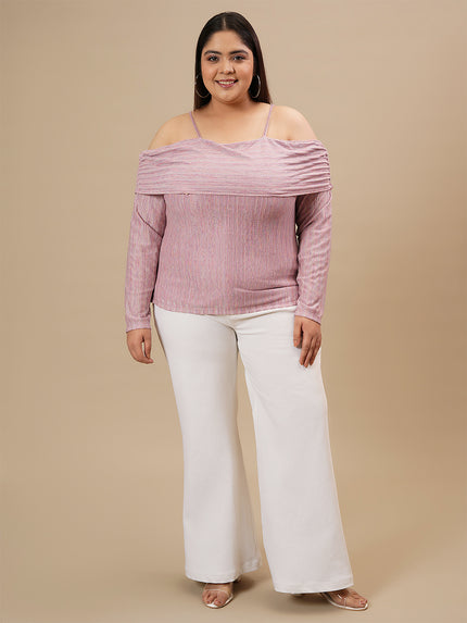 Off-The-Shoulder Plus Size Blouse