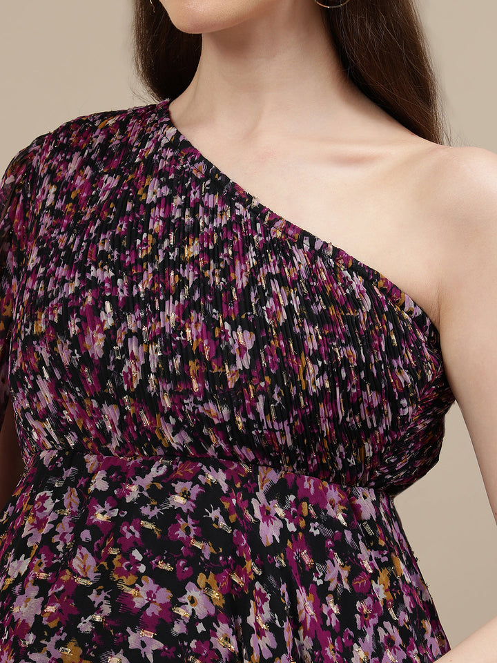 One-Shoulder Maternity Gown