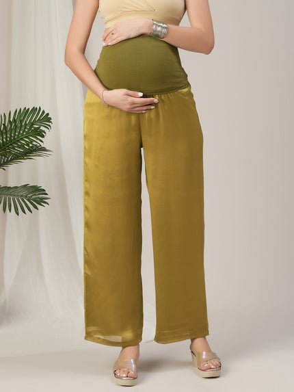 Green Embroidered Maternity & Nursing Kurta Set with Dupatta