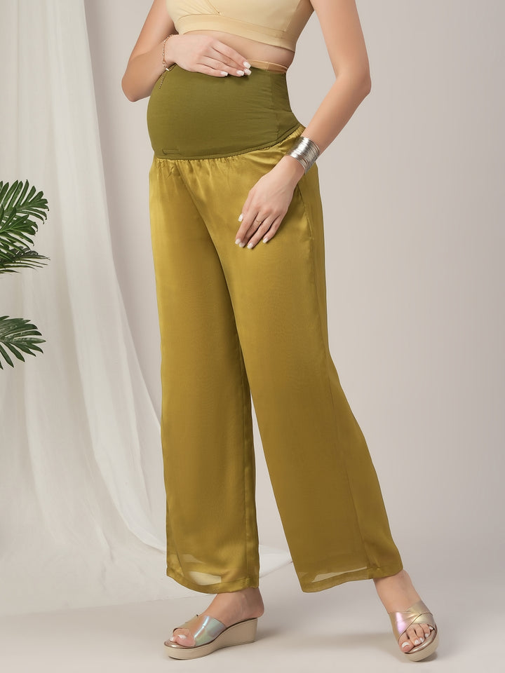 Green Embroidered Maternity & Nursing Kurta Set with Dupatta