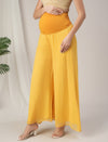 Yellow Embroidered Maternity Kalidaar Kurta with Dupatta Set
